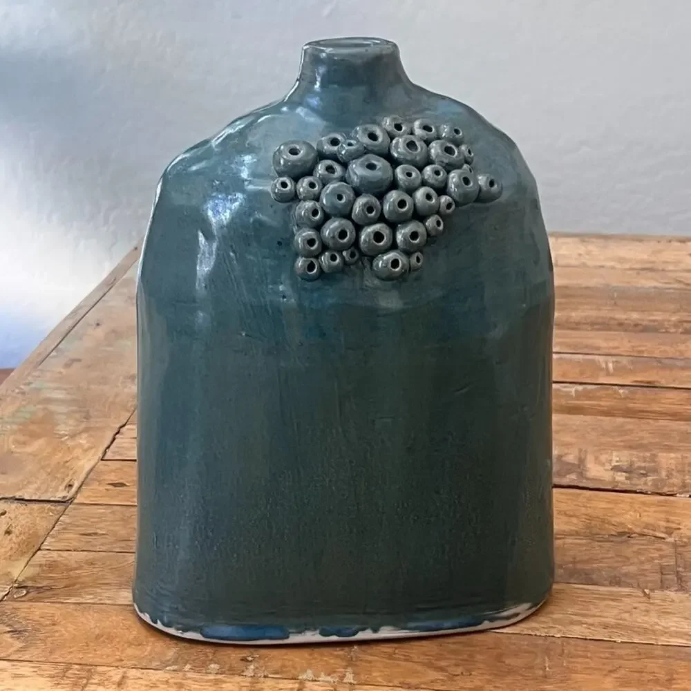 Studio Art Pottery Ceramic Vase 10.5